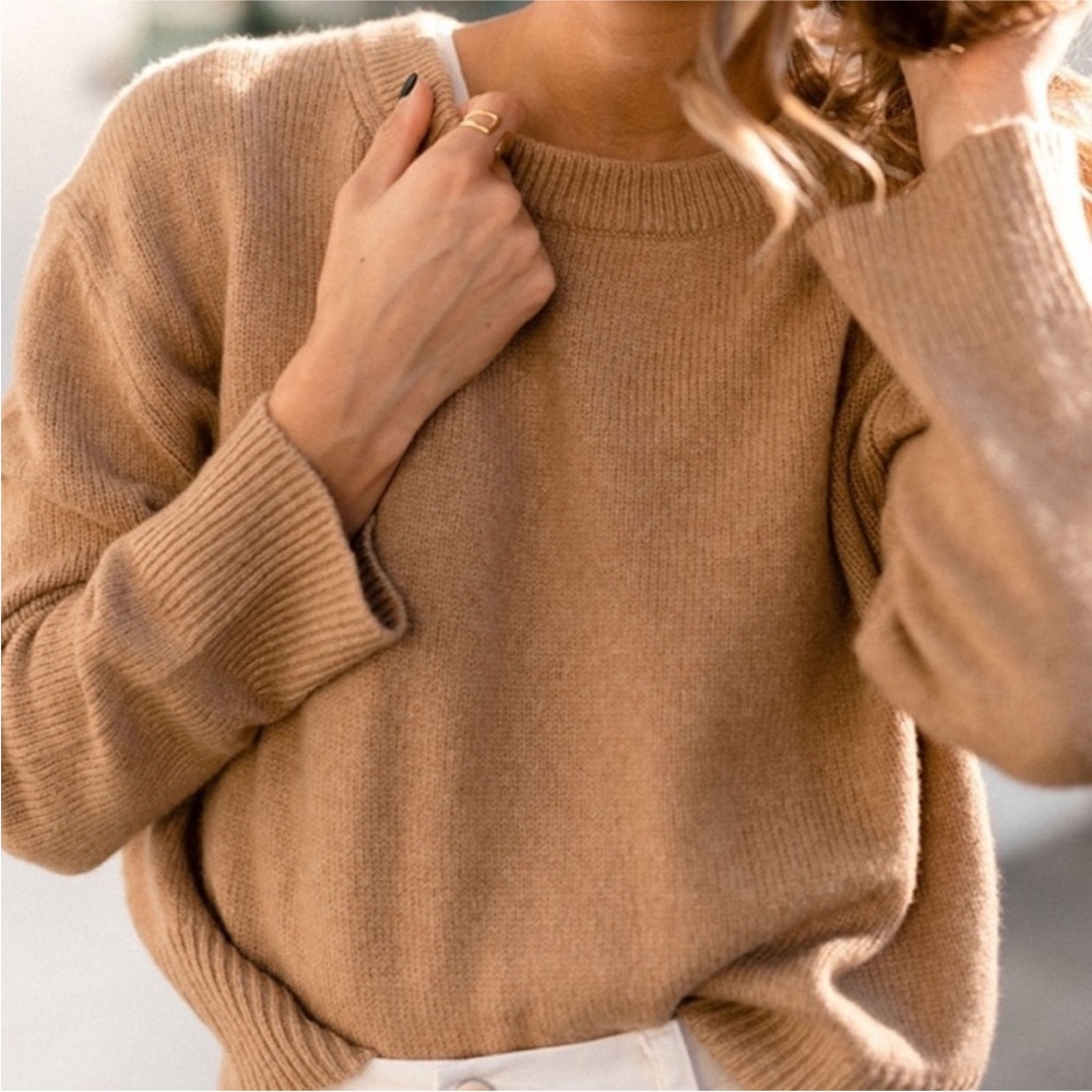 Jenni Kayne Atlas Sweater In Camel Euc